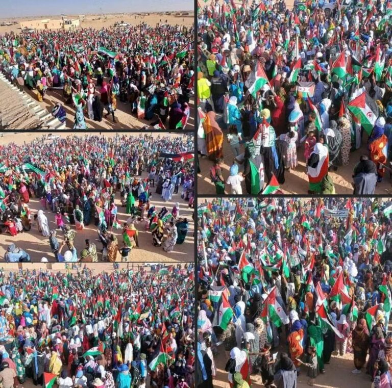 Miles de saharauis protestan contra el plan de Trump para el Sáhara Occidental